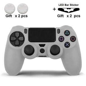 Soft Silicone Gel Rubber Case Cover For SONY Playstation 4 PS4 Controller Skin Protection Case For PS4 Pro Slim Gamepad Controle